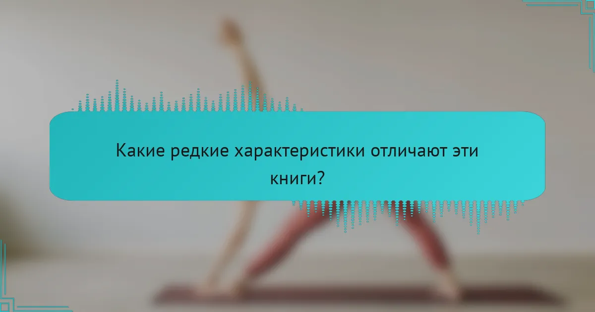 Какие редкие характеристики отличают эти книги?